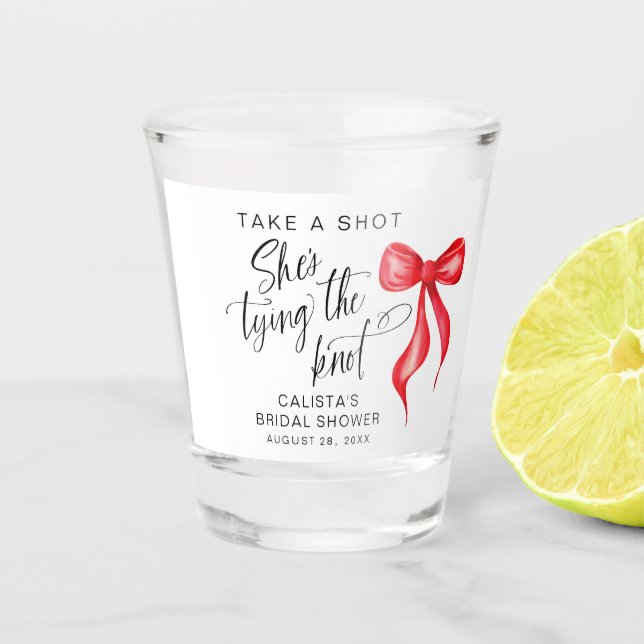 Verre A Shot Prenez une balle elle noue la Fête des mariées (Devant)