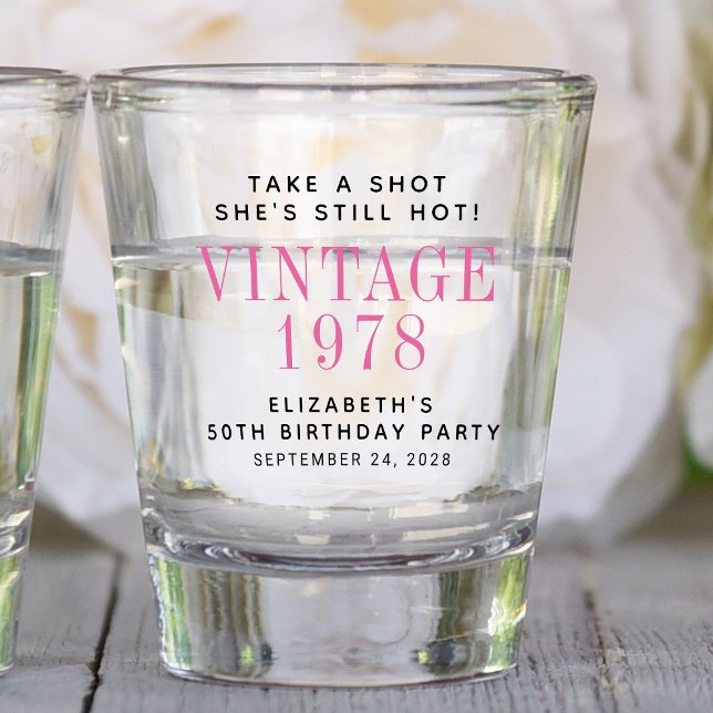 Verre A Shot Prenez une photo 50e fête d'anniversaire Favor (Créateur téléchargé)