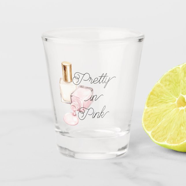 Verre A Shot Pretty in Pink White Nail Polish (Devant)