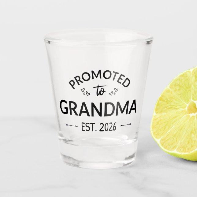 Verre A Shot Promu À Grand-Mère Est. 2026 II (Devant)