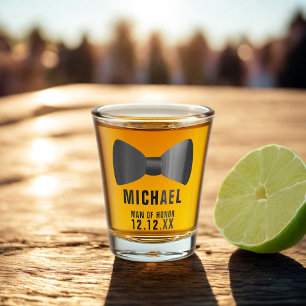 Verre A Shot Proposition du mariage Homme d'honneur Bow Cravate