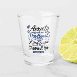 Verre A Shot Proverbes 12:25 Verset de la Bible – Art de mots g