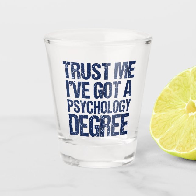 Verre A Shot Psychologie amusante Psychologue Diplômée Psycholo (Devant)