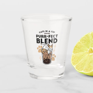 Verre A Shot Purr-fect Blend : Cat and Coffee Art for Pet Lover