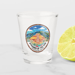 Verre A Shot Pyramide du Soleil Teotihuacan Mexique