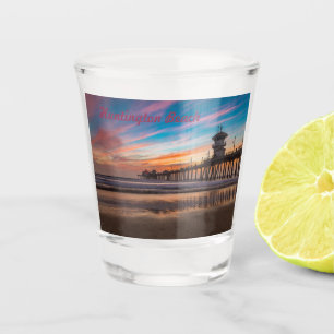 Verre A Shot Quai Huntington Beach Pier au coucher du soleil