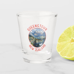 Verre A Shot Queenstown Nouvelle-Zélande Retro Cercle désorgani