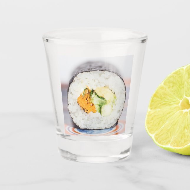 Verre A Shot Râle de sushi Poisson et riz (Devant)