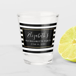 Verre A Shot Rayures noires et blanches de partie de