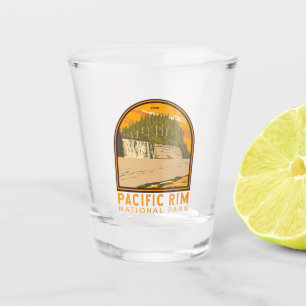 Verre A Shot Réserve de parc national Pacific Rim Travel Vintag