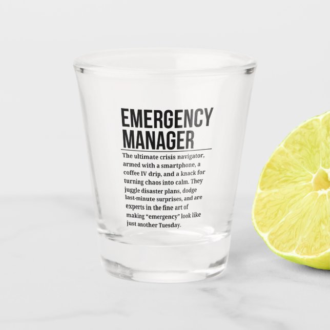 Verre A Shot Responsable des urgences (Devant)