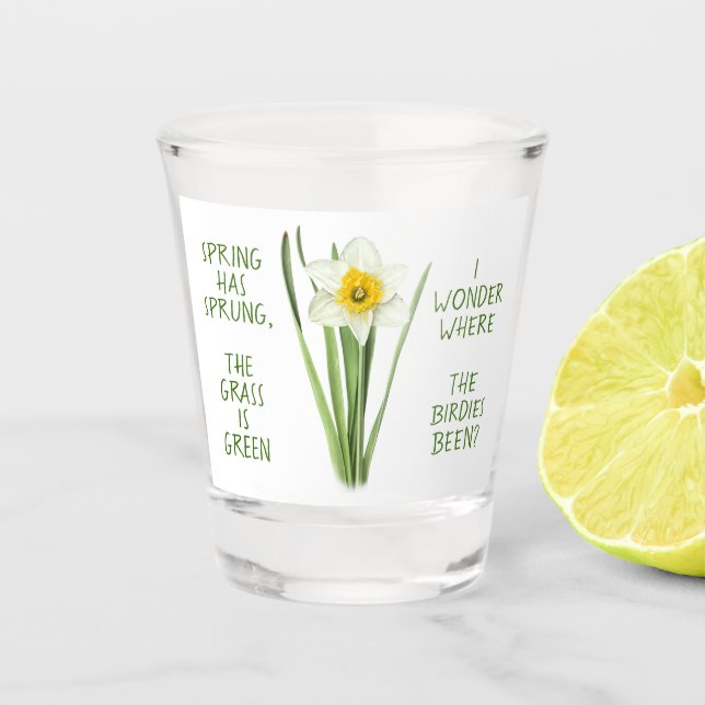 Verre A Shot Ressort jonquille personnalisable (Devant)
