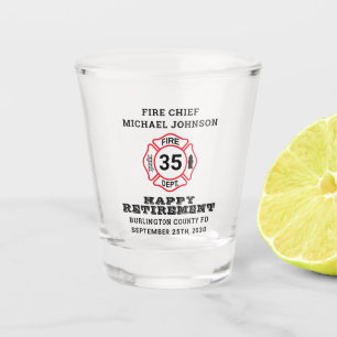 Verre A Shot Retraite des pompiers Croix maltaise mince de la L
