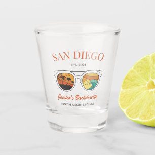 Verre A Shot Retro Beach Bachelorette Cadeaux de femme d'accuei