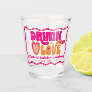 Verre A Shot Retro Ivre Amoureuse Enterrement de Vie de Jeune F