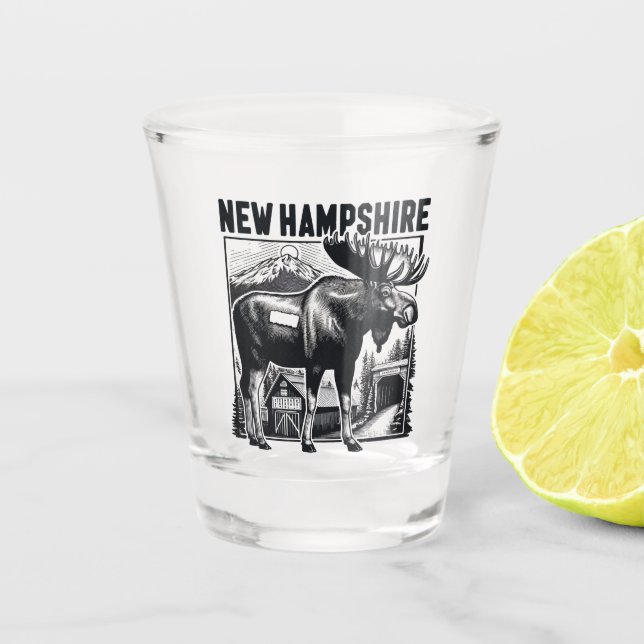 Verre A Shot Retro New Hampshire (Devant)