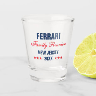 Verre A Shot Retrouvailles familiales Typographie personnalisée