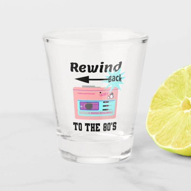 Verre A Shot Revenez aux années 80 (Devant)