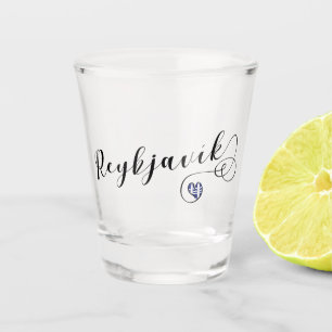 Verre A Shot Reykjavík Heart, Drapeau islandais