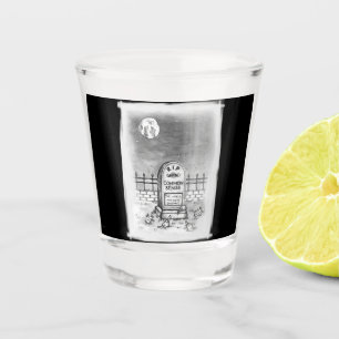 Verre A Shot RIP Common Sense Stupid Moon Masques et Vaccin