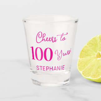 Verre A Shot Rose à 100 ans 100e anniversaire