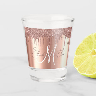 Verre A Shot Rose Gold Drives Parties scintillant look Monogram