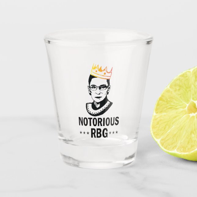 Verre A Shot Ruth Bader Ginsburg Mug, célèbre RBG (Devant)