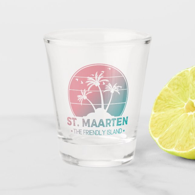 Verre A Shot Saint-Martin | Sint Martin Retro Gradient (Devant)