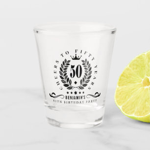 Verre A Shot Salutations à cinquante ans Personnalisé 50e anniv