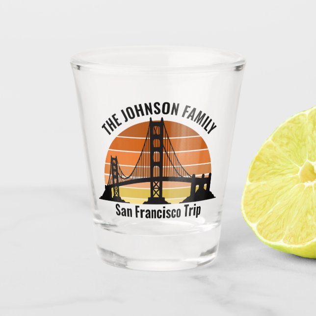 Verre A Shot San Francisco Bridge Sunset Custom Triage Souvenir (Devant)