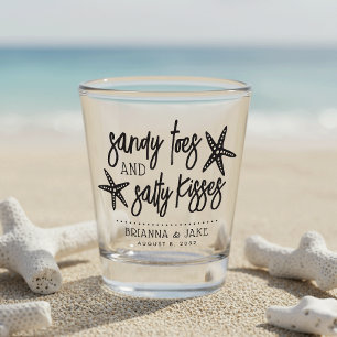 Verre A Shot Sandy Toes & Salty Kisses Destination Mariage