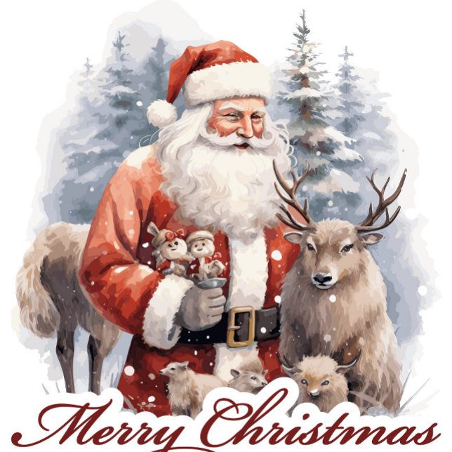 Verre A Shot Santa Claus (Vintage Santa Claus and Reindeer Holiday Shot Glass!)