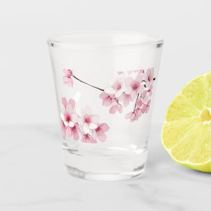 Verre A Shot Sauce Sakura 5 en fleur de cerisier japonaise