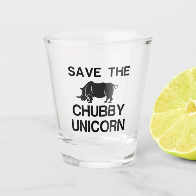 VERRE A SHOT SAVE THE CHUBBY UNICORN RHINO (Devant)