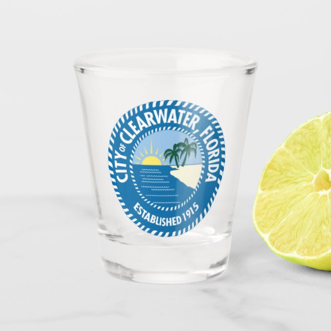 Verre A Shot Sceau de Clearwater, Floride (Devant)