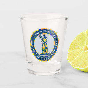 Verre A Shot Sceau de l'arrondissement de Brooklyn, New York