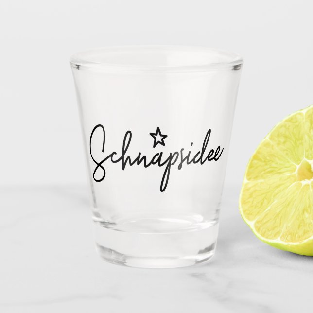 Verre A Shot Schnapsidee, Mot allemand, Idée de Booze, Allemagn (Devant)