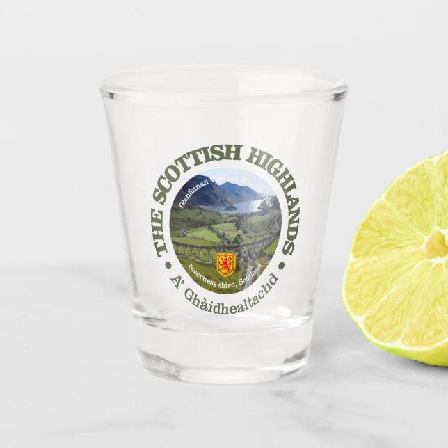 Verre A Shot Scottish highlands (Devant)