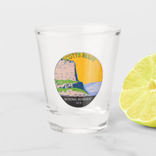 Verre A Shot Scotts Bluff Monument National Nebraska Vintage