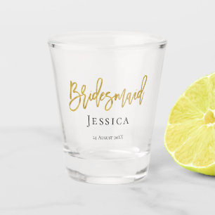 Verre A Shot Script/Nom/Mariage Gold de Bridesmaid
