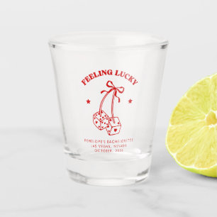 Verre A Shot Sentiment Lucky Cerry Dice Bachelorette Shot Glass