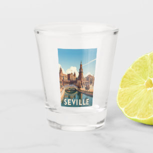 Verre A Shot Séville Espagne Plaza de España