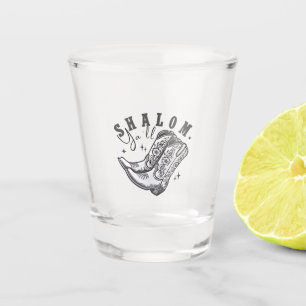 Verre A Shot Shalom Y'all Cowboy juif Hanoukka Ouest