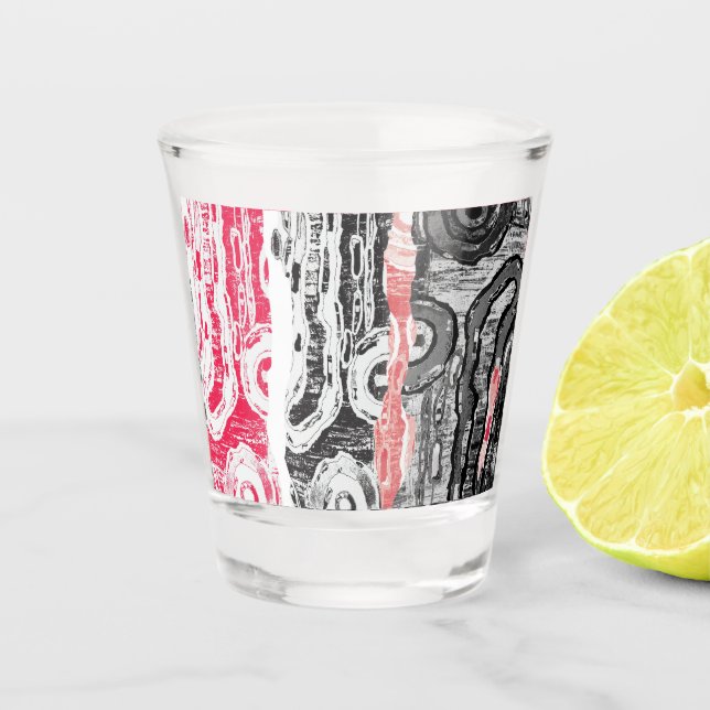 Verre A Shot Shot Glass – Abstract Land (Devant)