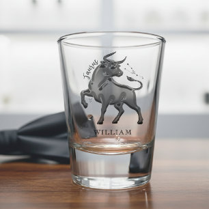 Verre A Shot Signe astrologique Taureau Anniversaire Argent