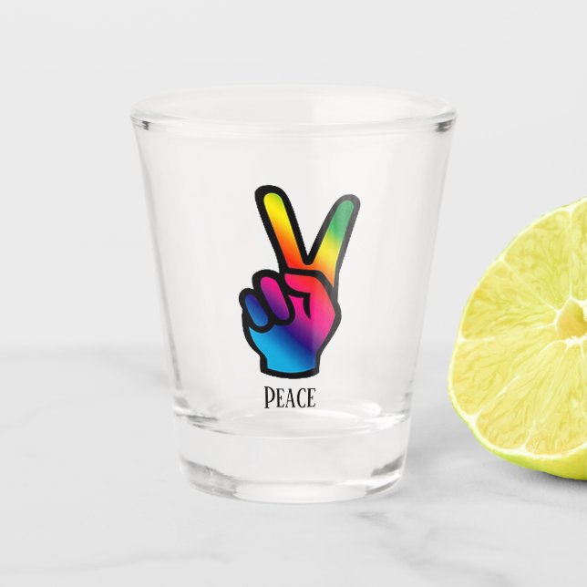 Verre A Shot Signe de paix (Devant)