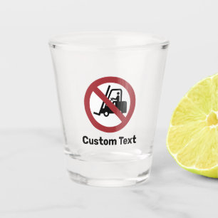 Verre A Shot Signe Pas De Levage De Fourche