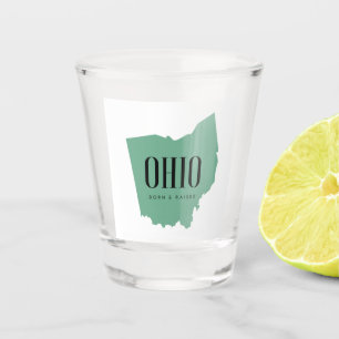 Verre A Shot Silhouette moderne de l'Ohio