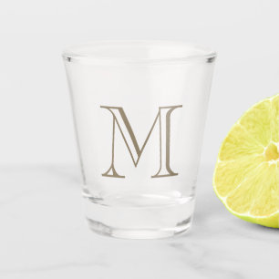 Verre A Shot Simple Monogramme Or 