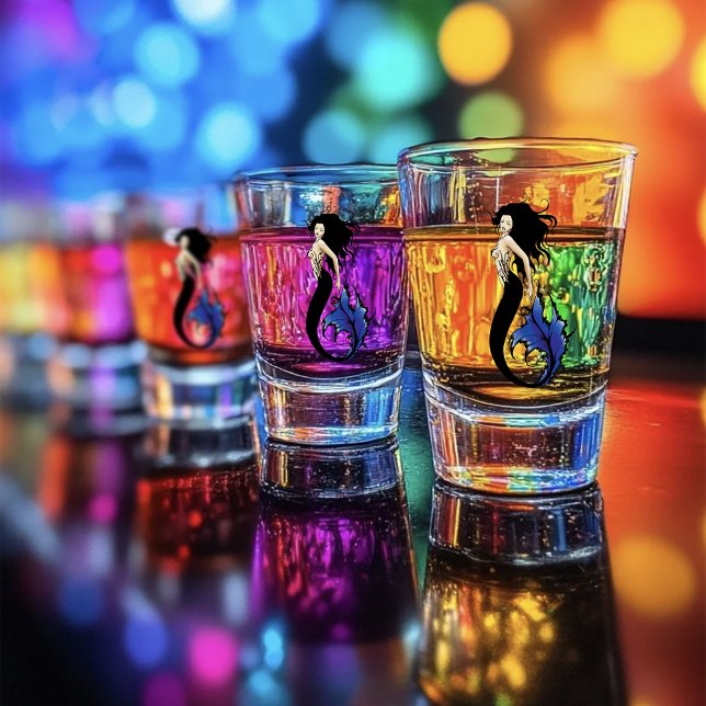 Verre A Shot Sirène tribale bleue (Créateur téléchargé)